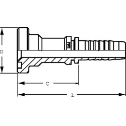 Įdėklas su flanšu DN13-Ø30.2mm PFL138