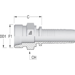 Įdėklas DN16-M30x1,5-Ø21,25 PRF1630