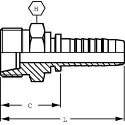 Įdėklas DN10-M24x1.5-Ø16.75 PRF1024