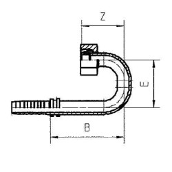 Jungiklis DN13-M24x1.4-180°-115mm PS1316180115