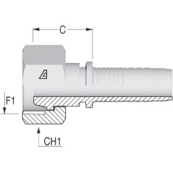 Įdėklas DN20-M30x1,5 60° PGM2030