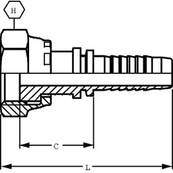 Įdėklas DN08-9/16 ORFS PAV89
