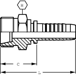 Įdėklas DN10-M18x1.5 Dėžutė 50 vnt. PR1012P050