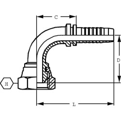 Įdėklas DN06-1/4 BSP dėžutė 45 vnt. PF6490P045