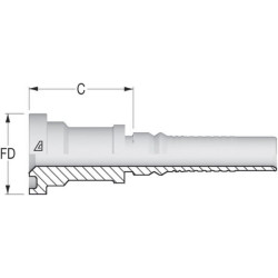 Įdėklas 4SH-DN25 su flanšu Ø 47,6 mm SFSH2516
