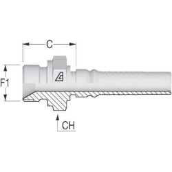 Įdėklas 4SH-DN25-1" BSP AGRH2516