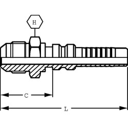 Presuojama jungtis 4SH DN25-1.5/16" UNF AGJH2521G2