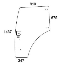 Case - IH Farmall 115U Pro 84224132N Durų stiklas