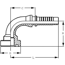 Įdėklas NS-DN40 flanšas Ø63,5 90 SFSNS402490G2
