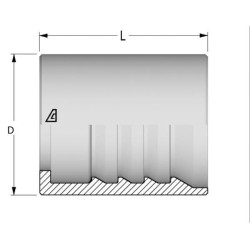 Antgalis Ø26x30.5mm DN13 Plienas / cinkuotas Alfagomma SFATP013