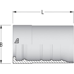 Antgalis Ø62x94.1mm DN40 Plienas / cinkuotas / baltai pasyvuotas Alfagomma SFA4H40
