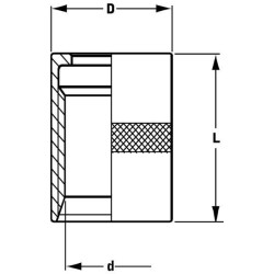 Antgalis Ø25x34mm DN13 Plienas / cinkuotas SF7813