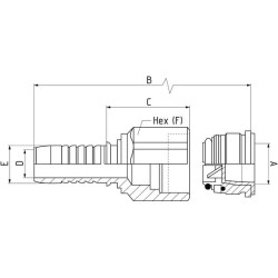 Įdėkite DN13-Ø16-WEO 1/2" WEO148170808