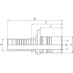 Jungtis DN10-Ø13mm su O žiedu WEO147160616