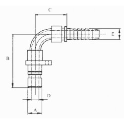 Kištukas DN13-Ø16mm-WEO 1/2" 90° WEO147140808