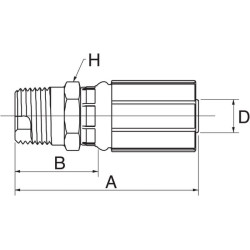 Įdėklas išorinis DN25-1" BSPT 16G16MBSPT