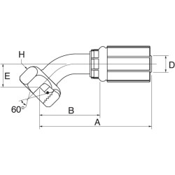 Įdėklas 45° DN8-3/8"BSP 5G6FBSPORX45