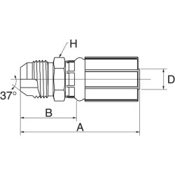 Įdėklas DN19-1"5/16 JIC 12G16MJ