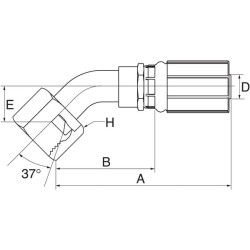 Įdėklas 45° DN8-1/2"JIC 5G5FJX45011