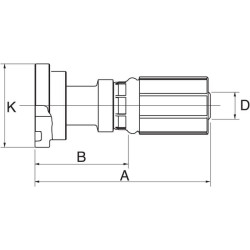 Įdėklas DN25 + 1" flanšas 16G16FL