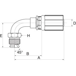 Įdėklas DN6-7/16 SAE45 90° 4G4MIX90