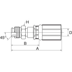 Įdėklas DN10-5/8 SAE 45 6G6MIX