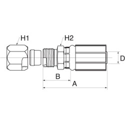 Įdėklas DN10-9/16SAE 24 6G6MFA