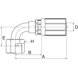 Įdėklas 90° DN16-1"3/16ORFS 10G12FFORX90S