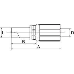 Įdėklas DN10-10mm + užspaudžiama jungtis 6G10MSP