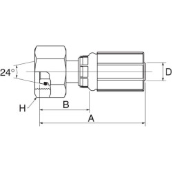 Įdėklas DN20-M36x2 12G25FDHORX