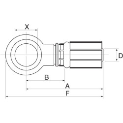 Įdėklas bandžos DN20-M22 12G22DBJ
