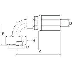 Įdėklas 90° DN16-M30x1.5 10G21FFGX90