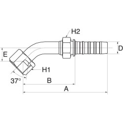 Įdėklas 45° N20-1"1/16JIC 12GS12FJX45S
