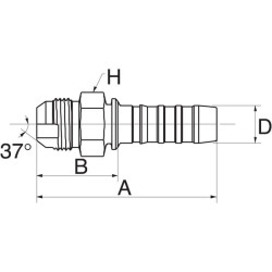 Įdėklas DN16-1"1/16 JIC 10GS12MJ