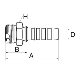 Įdėklas DN13-13/16 SAE 8GS8MFFOR