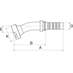 Įdėklas 22° DN25-54, tinkantis CAT 16GS20FLC22017