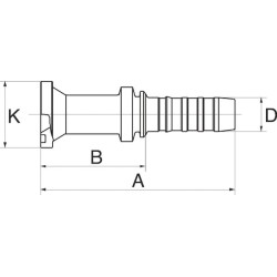 Įdėklas DN20 + 47,6 flanšas 12GS16FLH