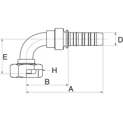 Įdėklas 90° DN13-M24x1.5 8GS17FFGX90