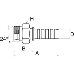 Įdėklas MKB DN20-M30x1.5 12GS22MKB
