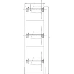 Trigubas žarnos ritės laikiklio rėmas OBS203