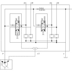 Priekinio krautuvo vožtuvas DLM142/2 LS su kryžmine rankena DLSM218513LS