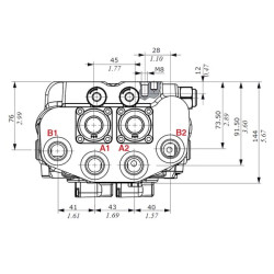 Priekinio krautuvo vožtuvas DLM122/2 Can-bus DLM1222001