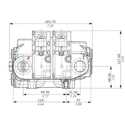 Priekinio krautuvo vožtuvas SDM122/2 Can-bus SDM1222002