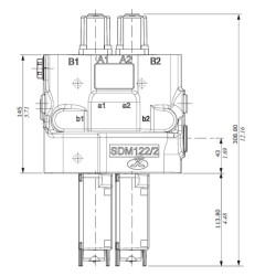 Priekinio krautuvo vožtuvas SDM122/2 Can-bus SDM1222002