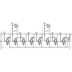 Sekcinis vožtuvas 8 sekcijų MBVA8001