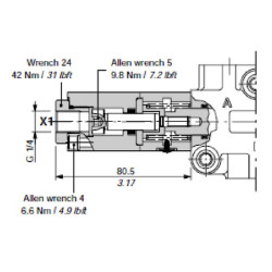 Hidraulinis valdymas.b pusė SD4/5/6 SD95B81A2