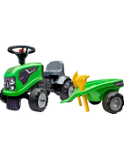 Traktoriukai su pedalais ir priekabom