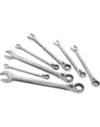 Kombinuotų terkšlinių veržliarakčių komplektai