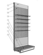 Parduotuvės lentynos-stelažai