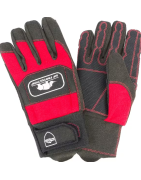 Apsauginės pirštinės darbui su grandininiu pjūklu